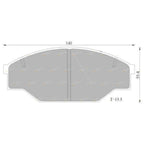Front Disc Brake Pad Set for Toyota Hiace Van (1982–1987)
