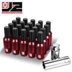 Set of 20 Closed End Lug Nuts M14x1.5 for J2 (Aluminum Red)