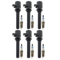 Set of 6 Ignition Coils & 6 Iridium Spark Plugs for Mazda Tribute (2001–2006)