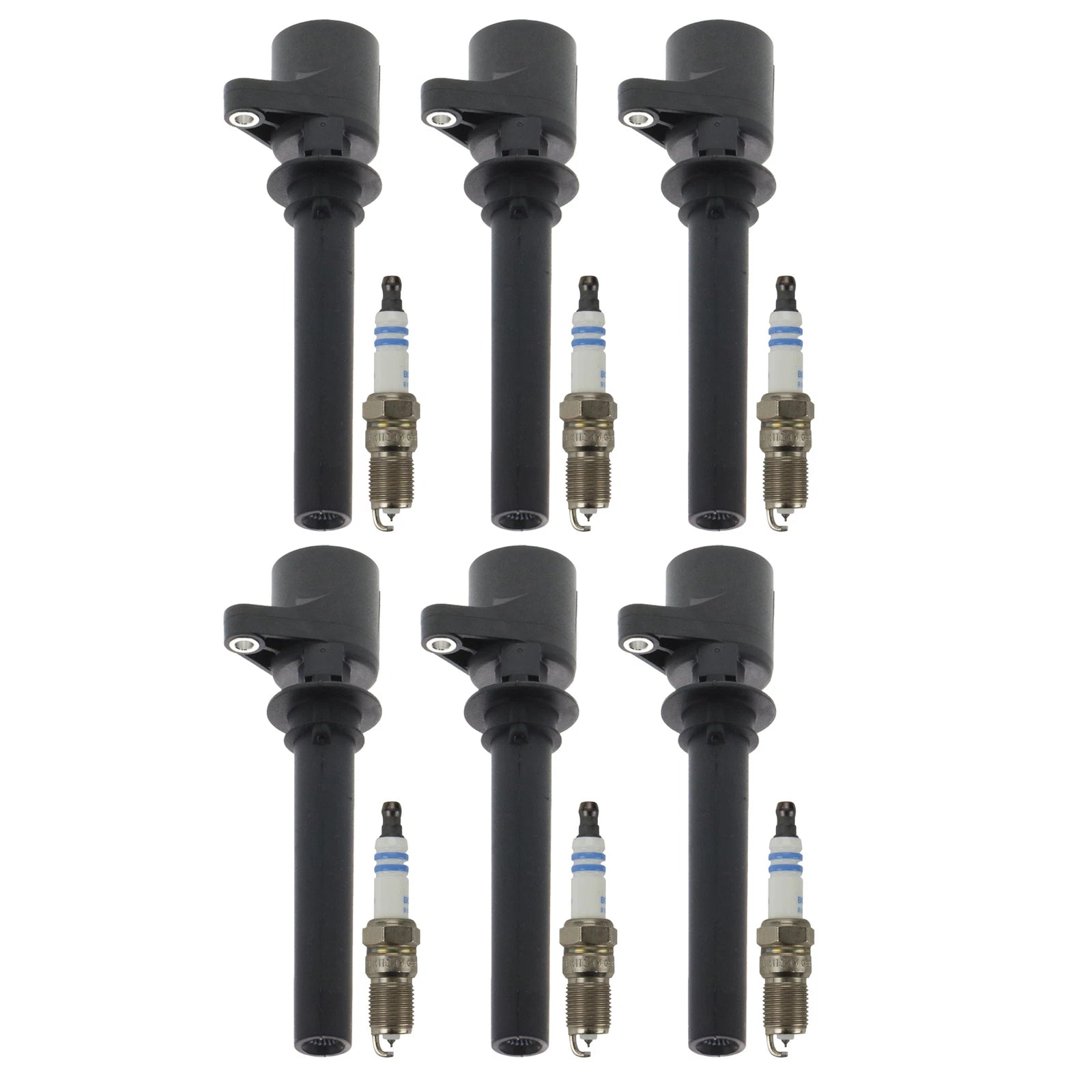 Set of 6 Ignition Coils & 6 Iridium Spark Plugs for Mazda Tribute (2001–2006)