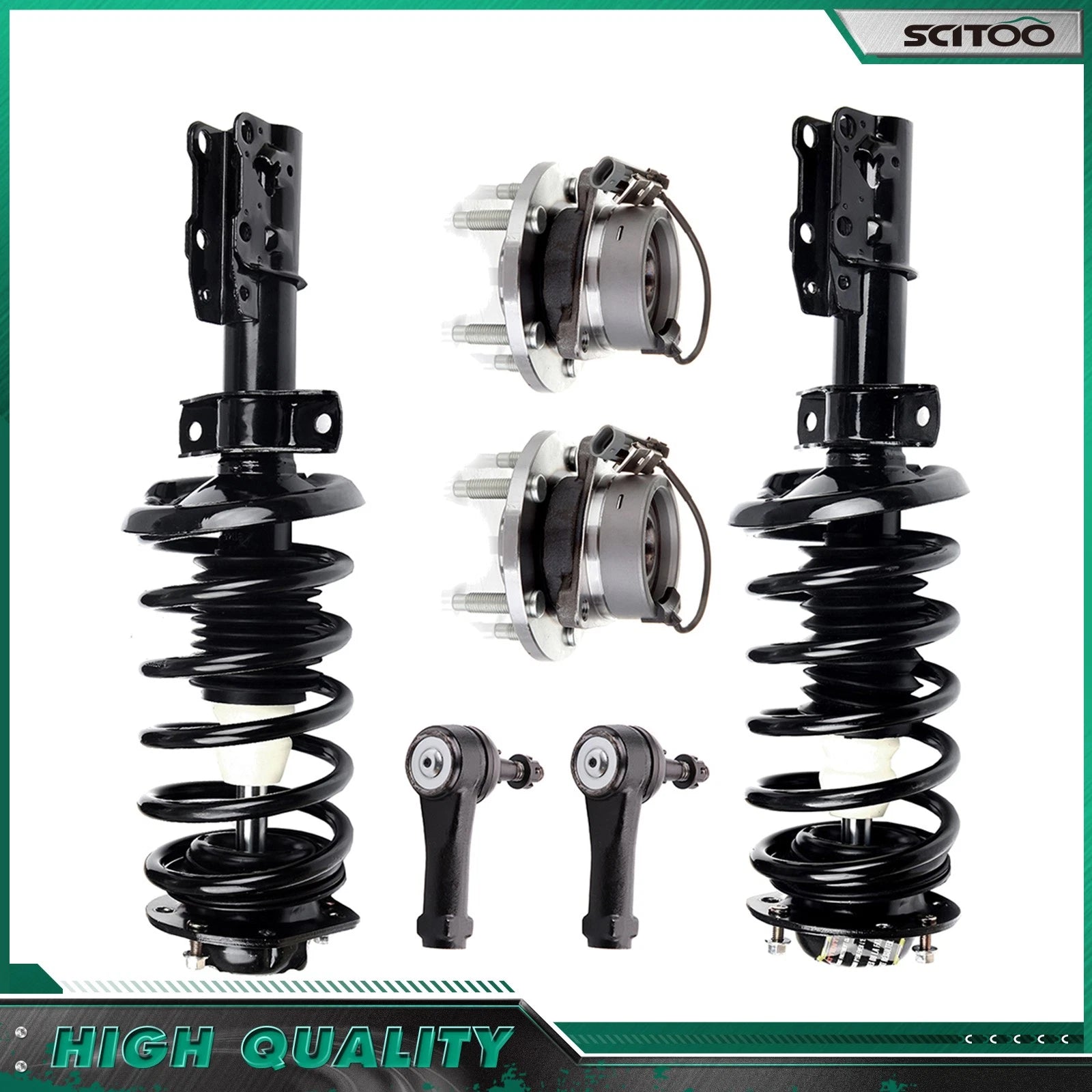Front Struts Wheel Hub Tie Rod for Chevrolet HHR (2006–2011) Pontiac G5 (2007–2009)