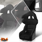 Racing Bucket Seat with Bottom Mount Bracket for Universal Fit (Fiberglass)