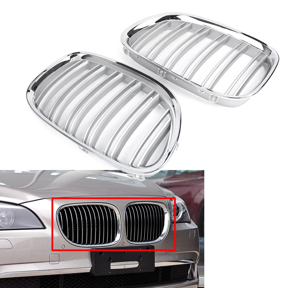 Front Kidney Grill Dual Slats for BMW 7 Series F01 F02 (2009–2015)