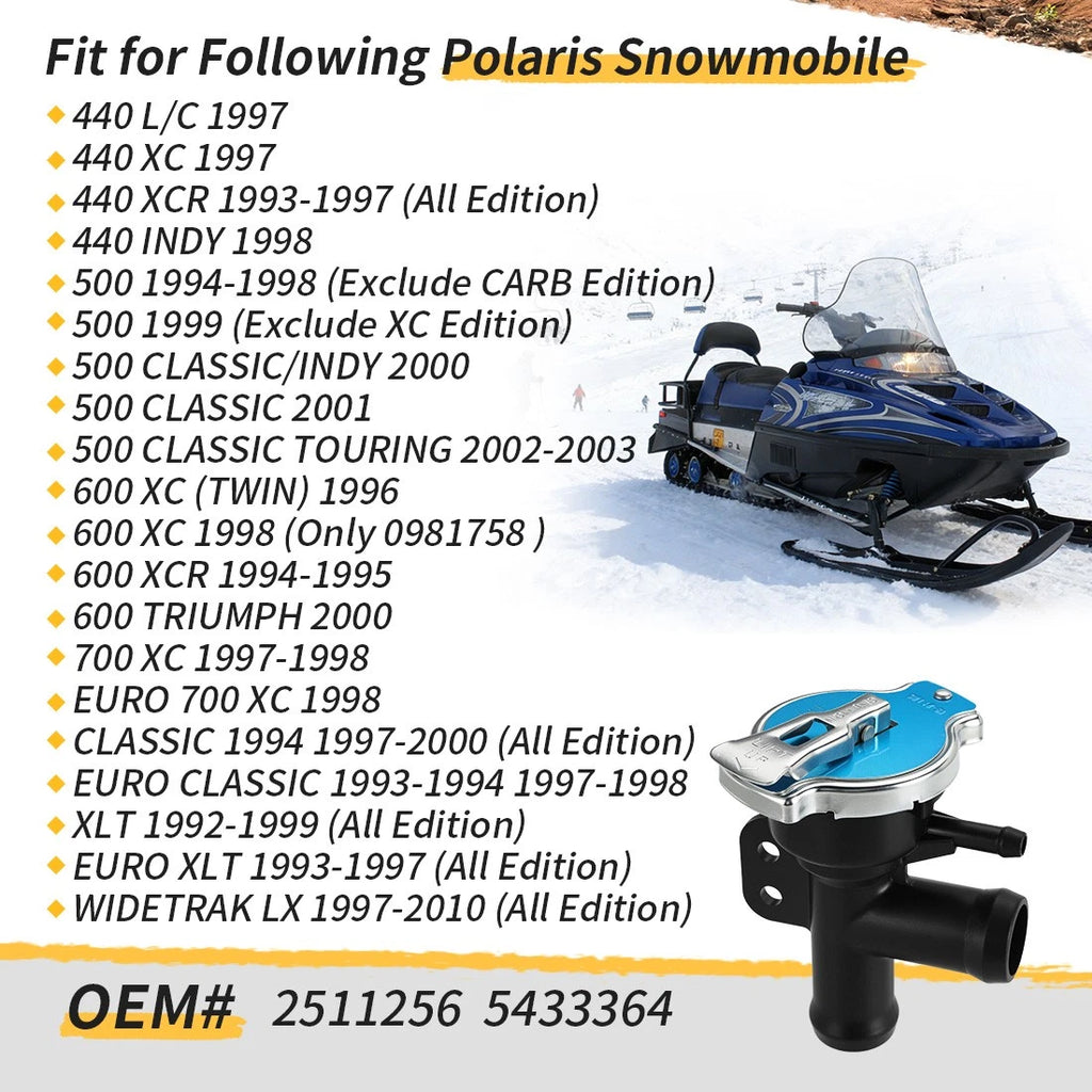 Remote Coolant Filler Cap for Polaris Classic WideTrak XLT (5433364, 2511256)