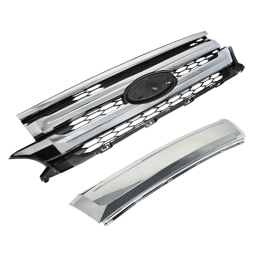 Front Upper Grille Mounting Trim Molding for Ford Edge (2011–2014) Chrome