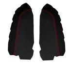 Front Armrest Door Panel for Toyota 4Runner (2003–2009) Red Stitch PVC Carbon