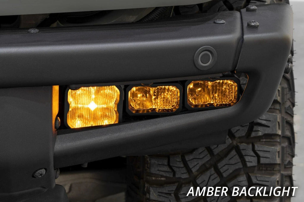 Diode Dynamics Yellow Pro Fog Pocket Kit for 2021–2025 Ford Bronco