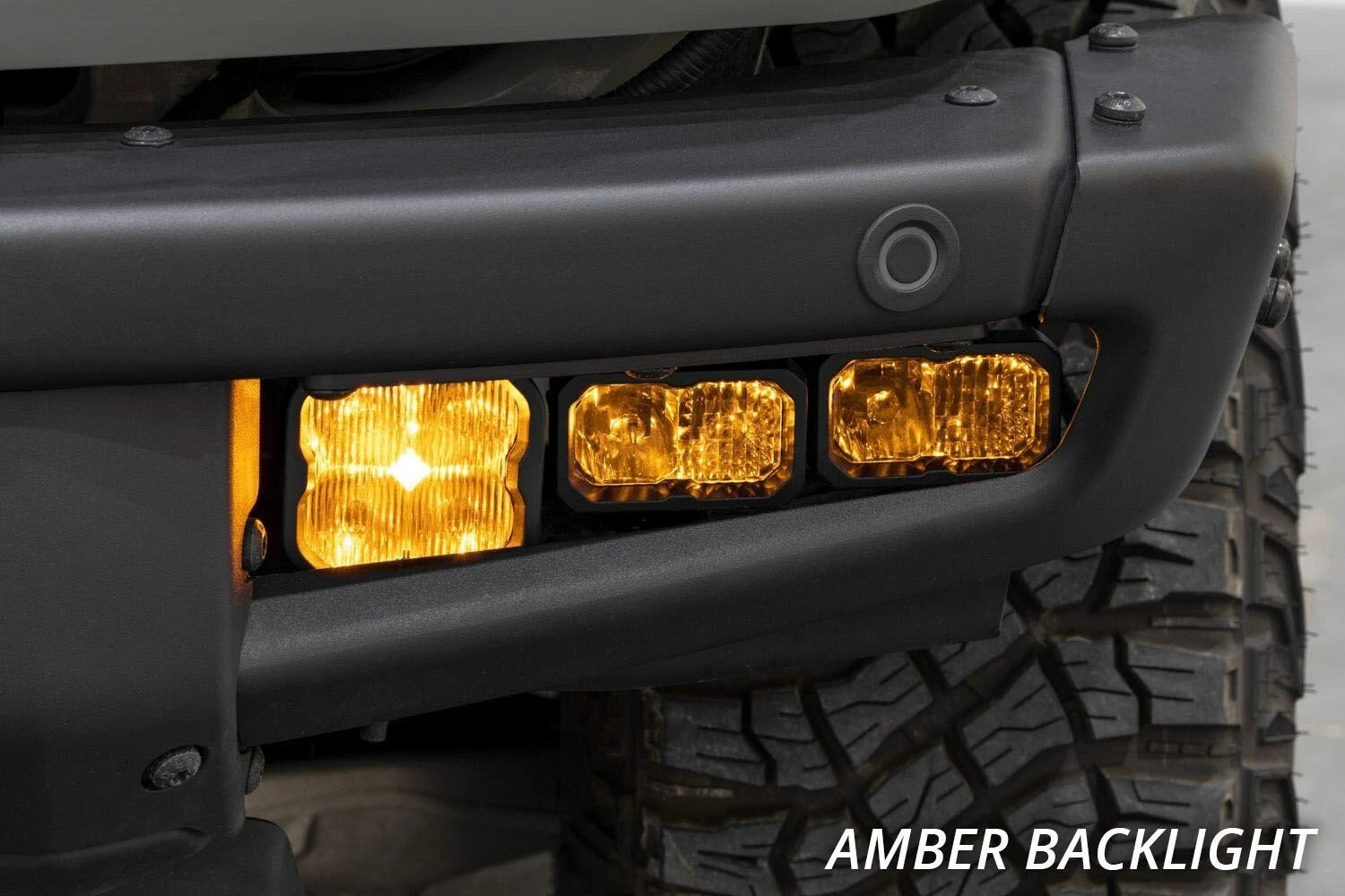 Diode Dynamics Yellow Pro Fog Pocket Kit for 2021–2025 Ford Bronco
