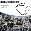 Serpentine Belt for Mazda B3000 3.0L (2002–2003) No. 12637203 Rubber Black