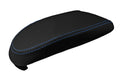 Carbon Fiber Console Lid Armrest Cover for Ford Focus (2000–2007) Blue Stitch