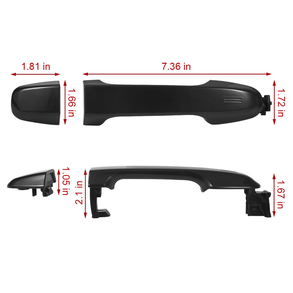 2Pcs Exterior Door Handle for Toyota Camry (2012–2017)