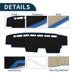 Dashboard Cover Mat for Honda N-Van JJ1 JJ2 (All Years) - Black Blue
