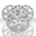 Set of 4 15" 6 "Y" Spoke Front and Rear Wheel Covers - Silver
