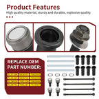 Set of 2 Front Upper A Arm Bushing Ball Joints for Polaris RZR 570 800 (2008–2020) 5137104