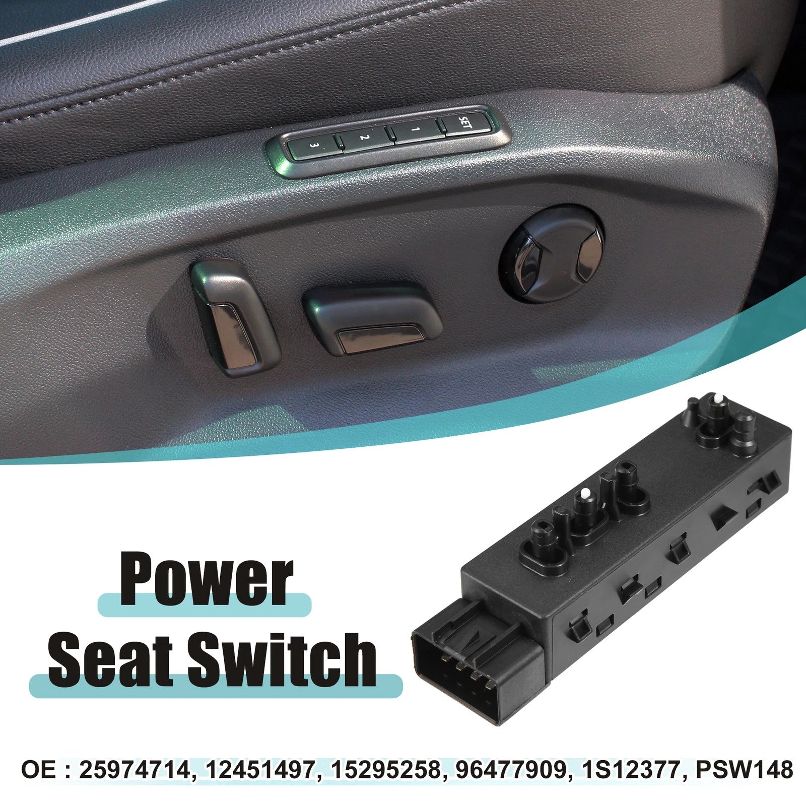 Power Seat Switch for Chevrolet Camaro (2010–2015) 25974714