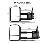 Set of 2 Towing Mirrors for Ford F150 (1997–2003) Black