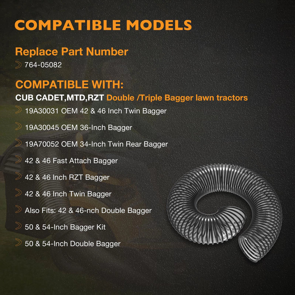 Bagger Flex Hose for Riding Mower (36"-54")