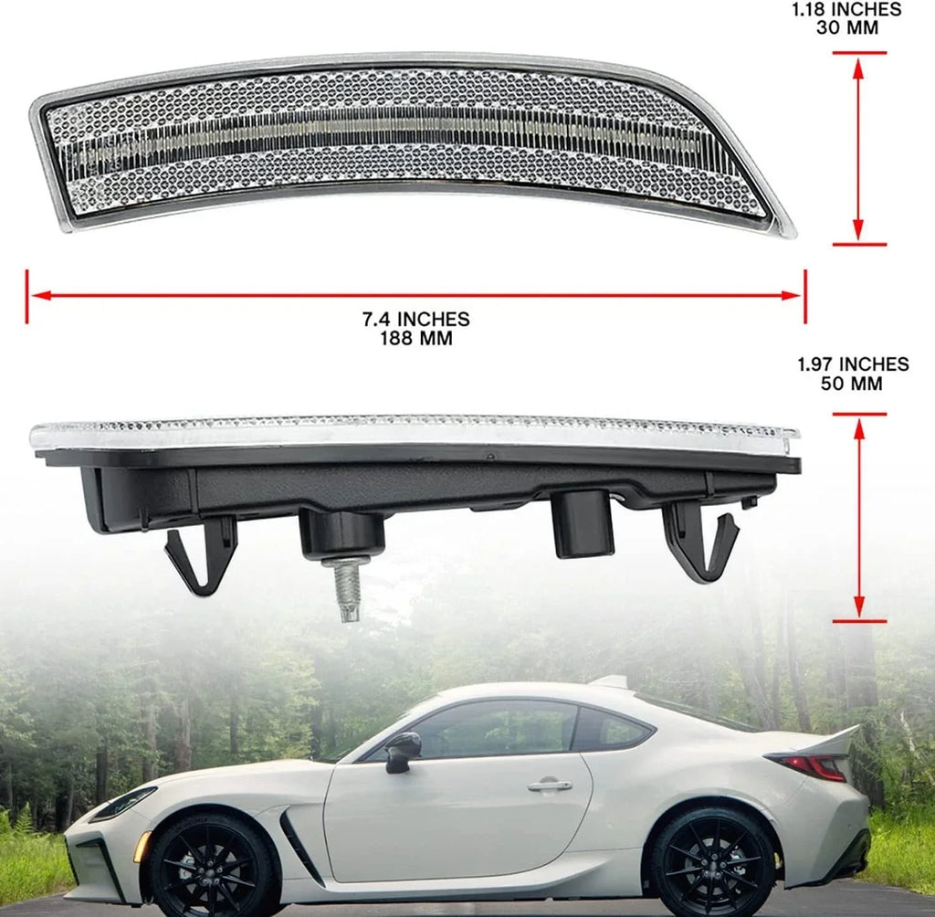 LED Side Marker Light Clear Lens for Toyota GR86 Subaru BRZ (2022–2024)