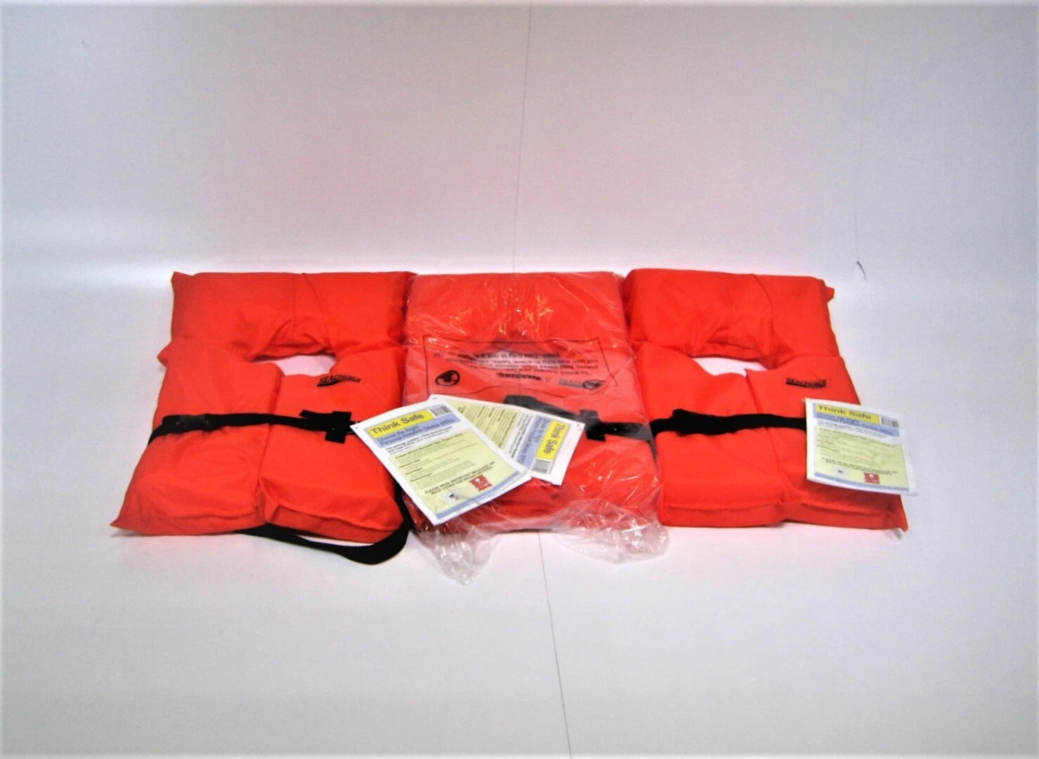 Set of 3 Adult Type II PFD Universal Life Vests for Seachoice 50-85520