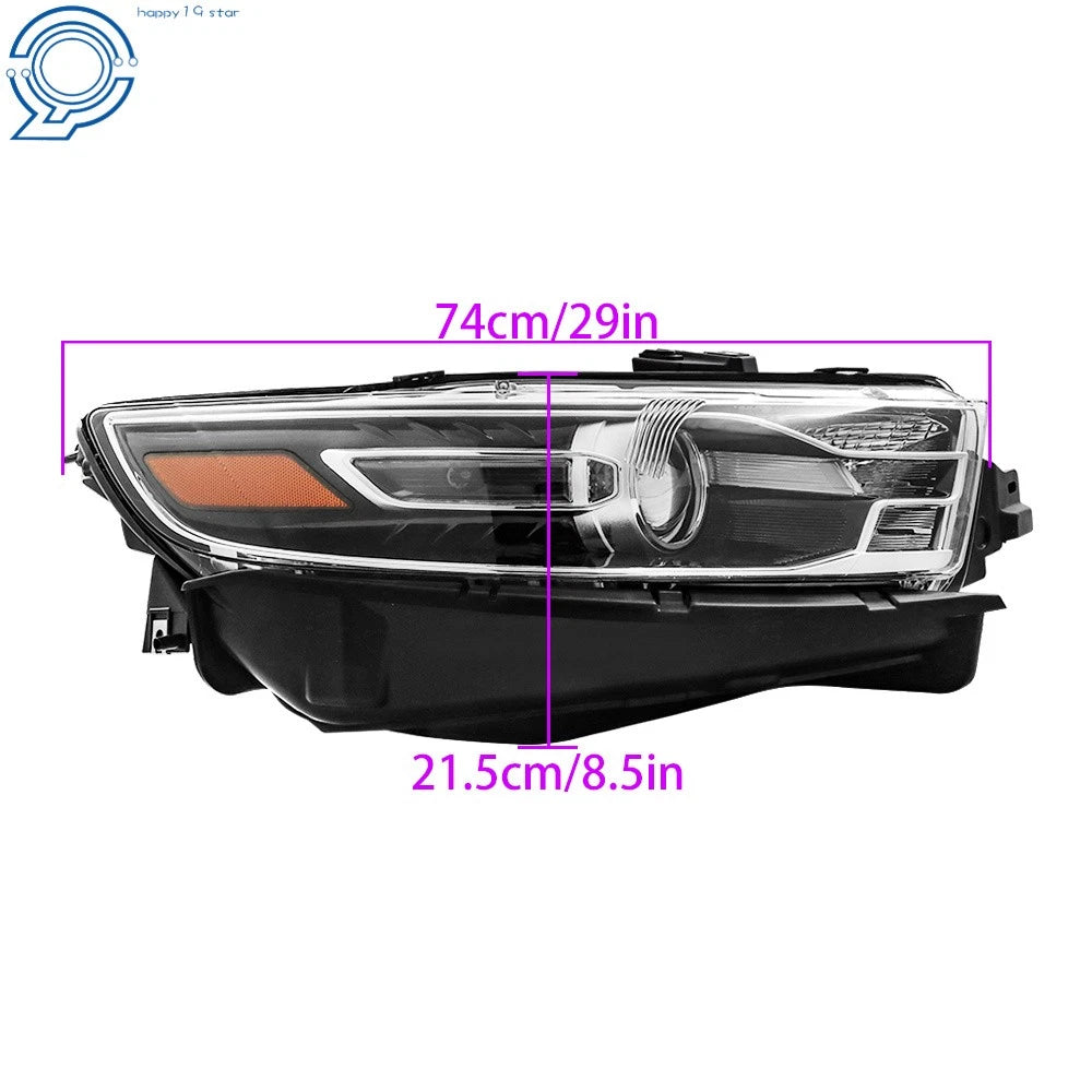 Halogen Headlight for Ford Taurus (2016-2019) with Black Trim