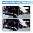 Carbon Fiber Pattern Front Door Window A Pillar Cover Trim for Toyota RAV4 (2019–2023)