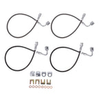 Set of 4 Brake Lines for Jeep Wrangler JK (2007–2018) with Lift Kit