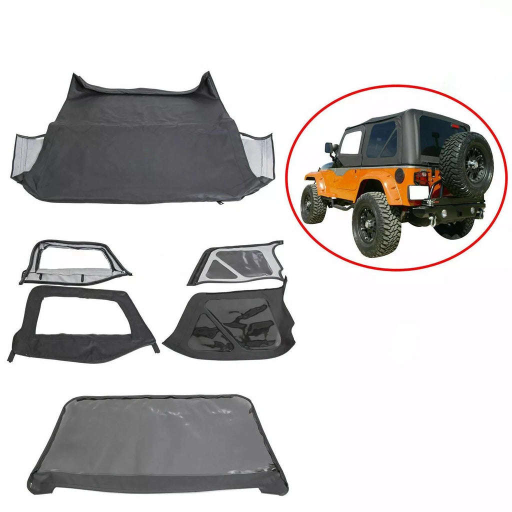 Set of 6 Soft Top and Upper Skins for Jeep Wrangler TJ (1997–2006)