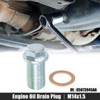 M14x1.5 Steel Engine Oil Drain Plug Screw w/ Seal Ring for Dodge (2003-2023)
