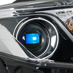 Headlight Pair for Cadillac ATS (2013-2018) Halogen Chrome