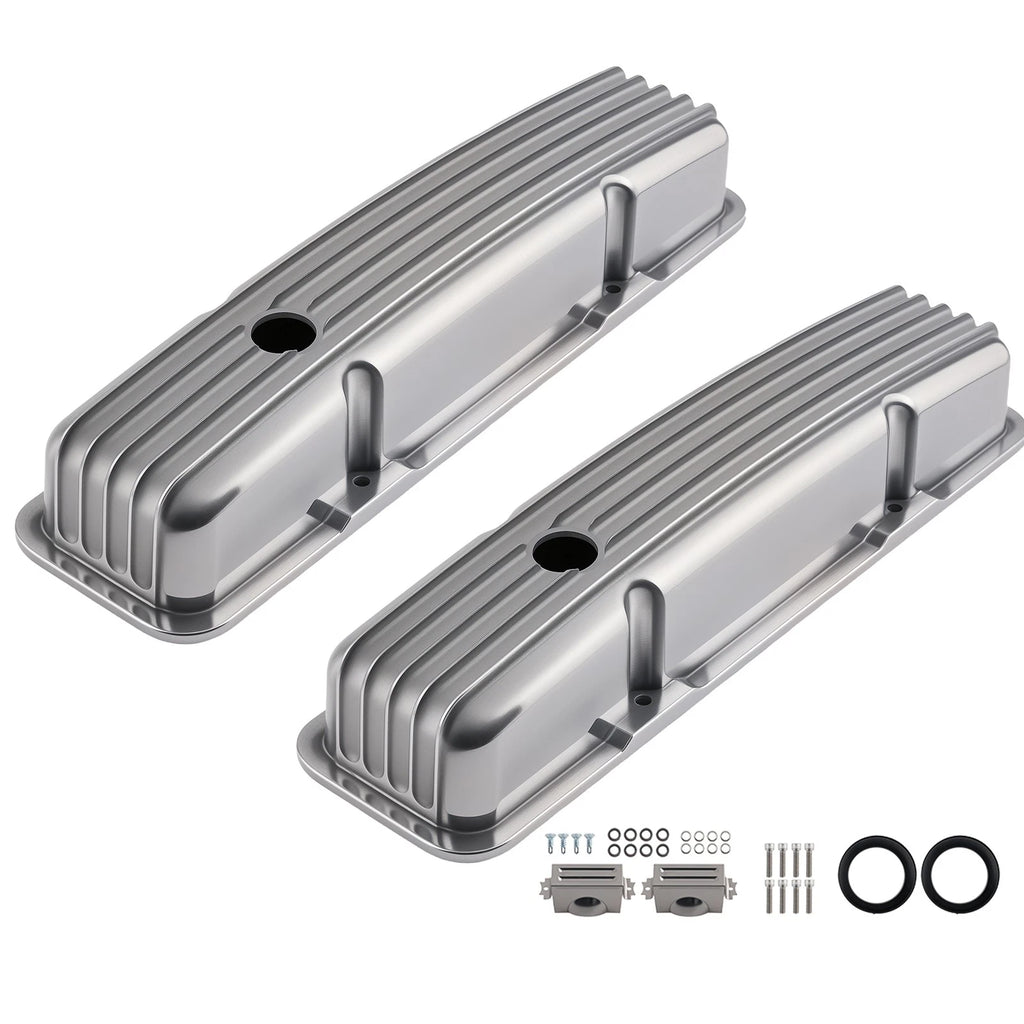 Aluminum Valve Cover Set for Chevy Small Block 283 305 327 350 400 (1958–1986)