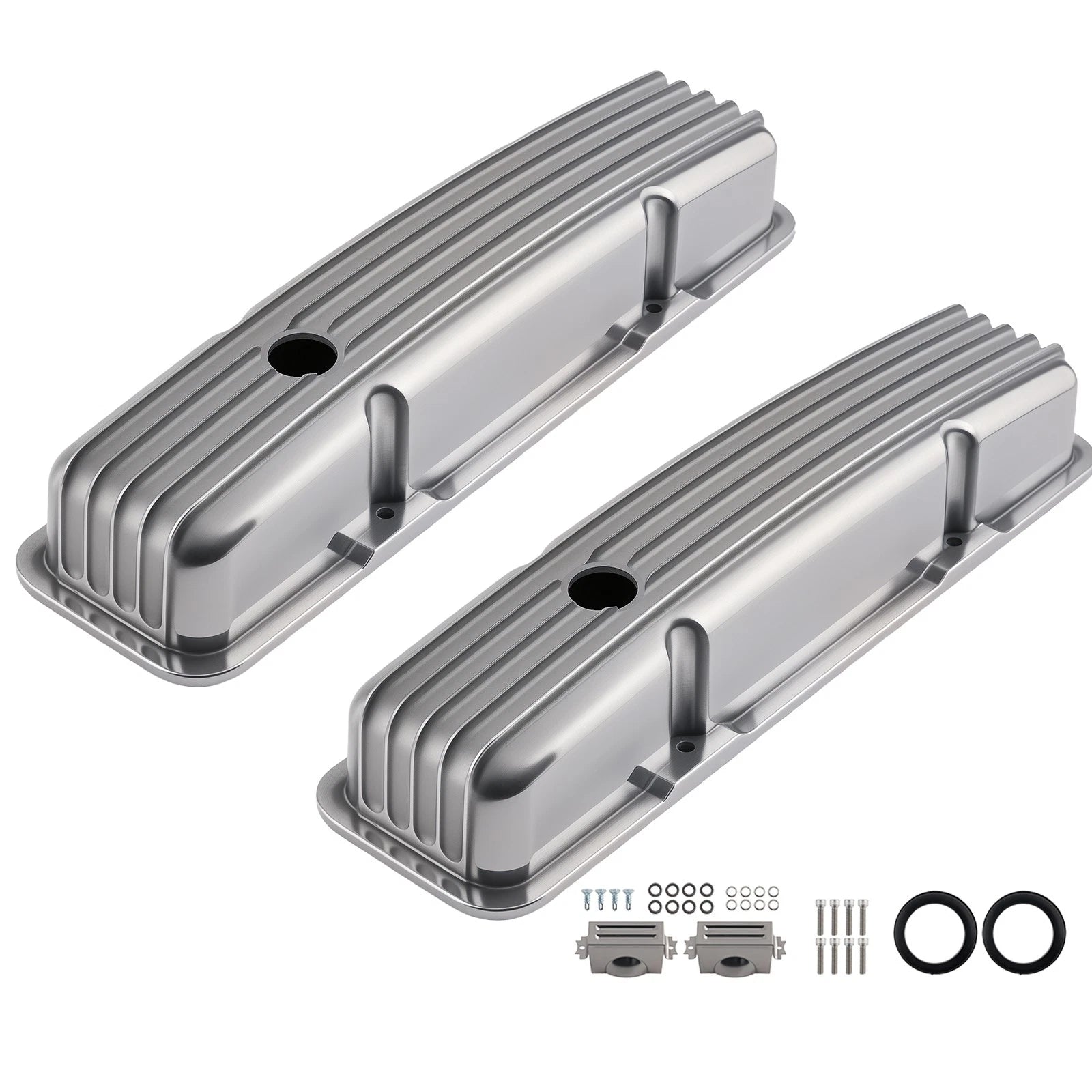 Aluminum Valve Cover Set for Chevy Small Block 283 305 327 350 400 (1958–1986)