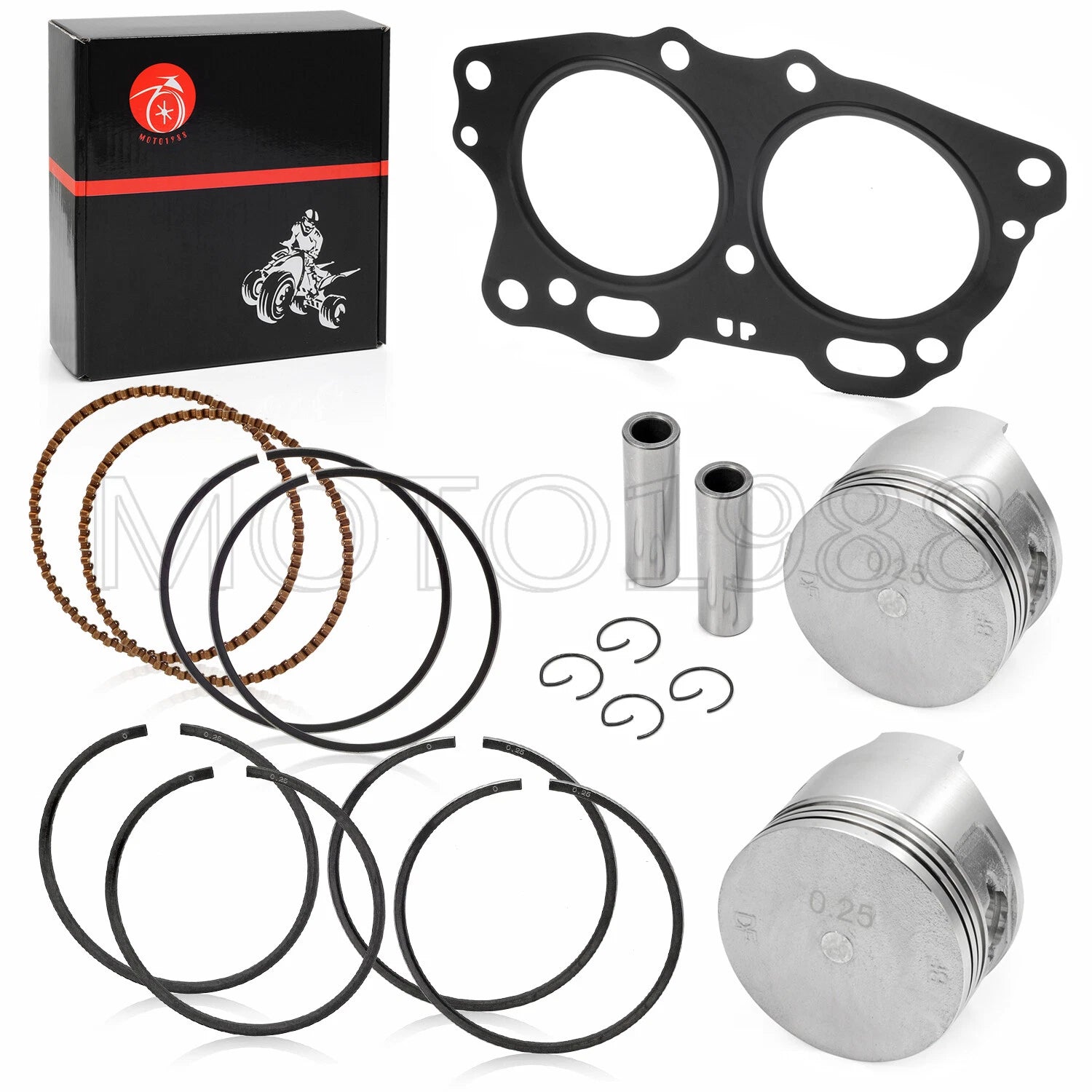 Piston Ring Set of 4 for EZGO Golf Cart Robin 295cc EH29C (1991–2008)