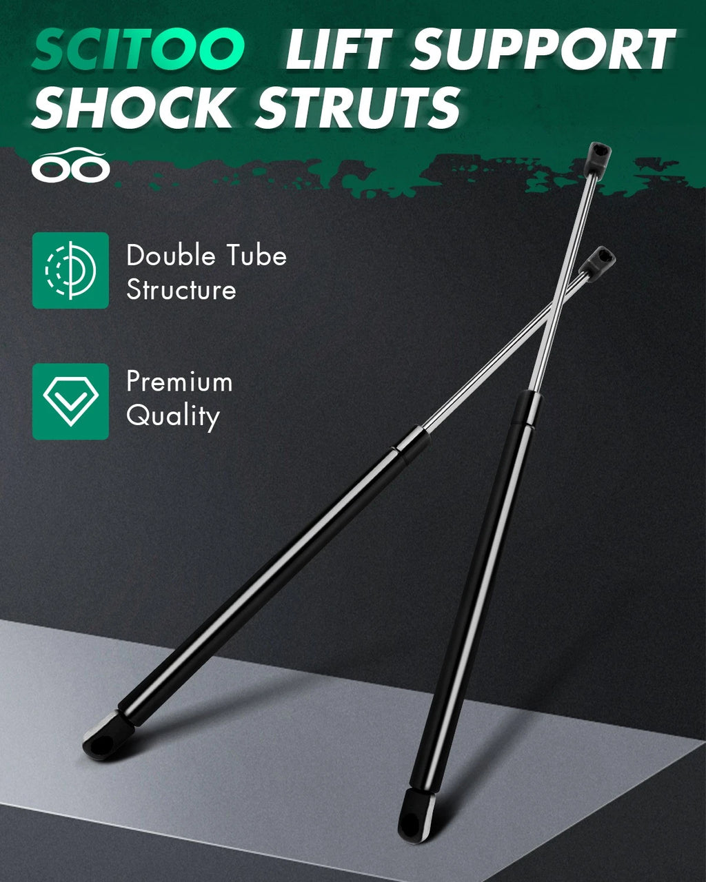 Set of 4 Lift Supports Struts for Jeep Grand Cherokee (2011–2018)