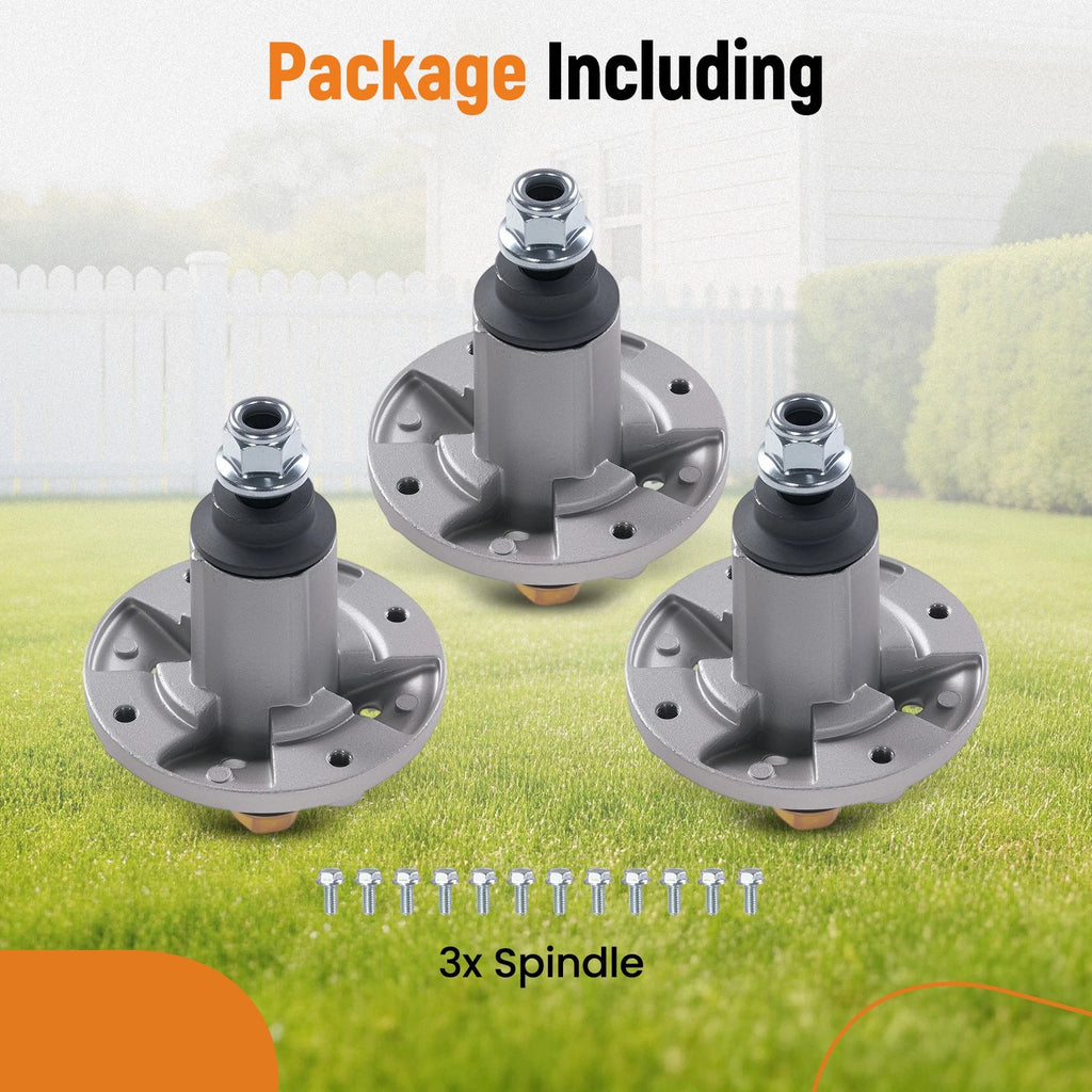 3X Spindle Assembly for John Deere LA140 LA145 D100 D110 (2006–2015) GX22186