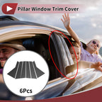 Door Pillar Window Trim for KIA Sorento (2016–2023) Black Carbon Fiber