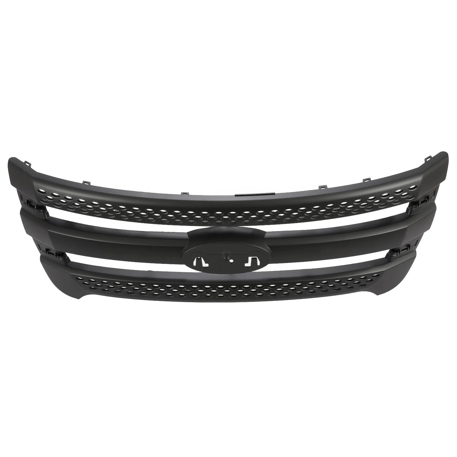 Front Bumper Upper Grille for Ford Explorer (2011–2015) - Black Mesh Style