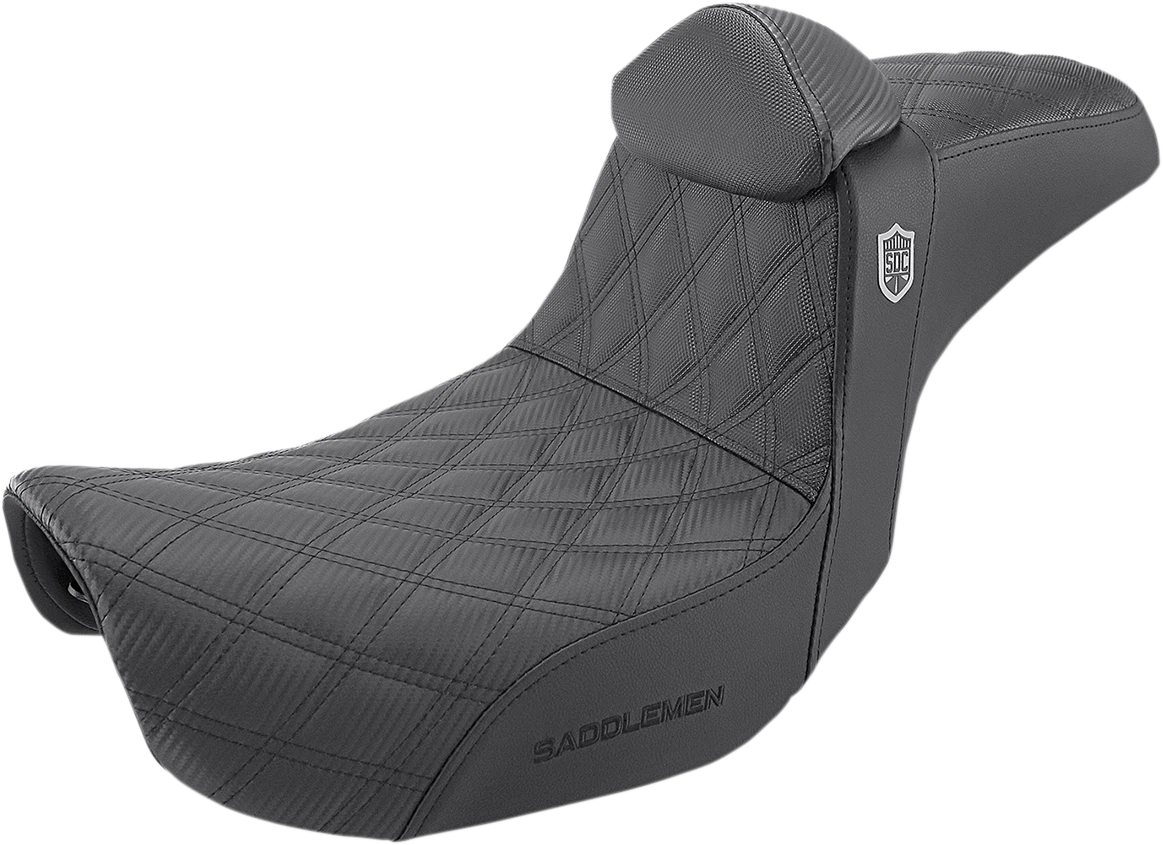 SADDLEMEN Pro Series SDC Performance Seat for Motorcycle (w/ Backrest)