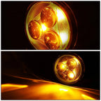 2X Smoked Lens Front LED Turn Signal Lights for Jeep Wrangler JK (2007–2018)