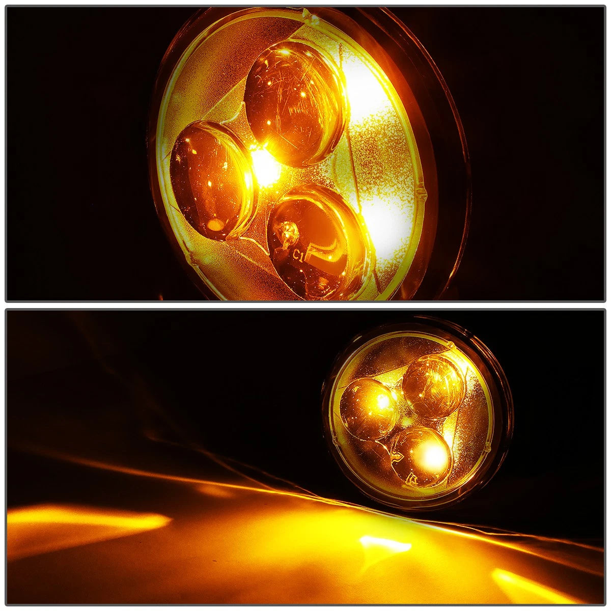 2X Smoked Lens Front LED Turn Signal Lights for Jeep Wrangler JK (2007–2018)