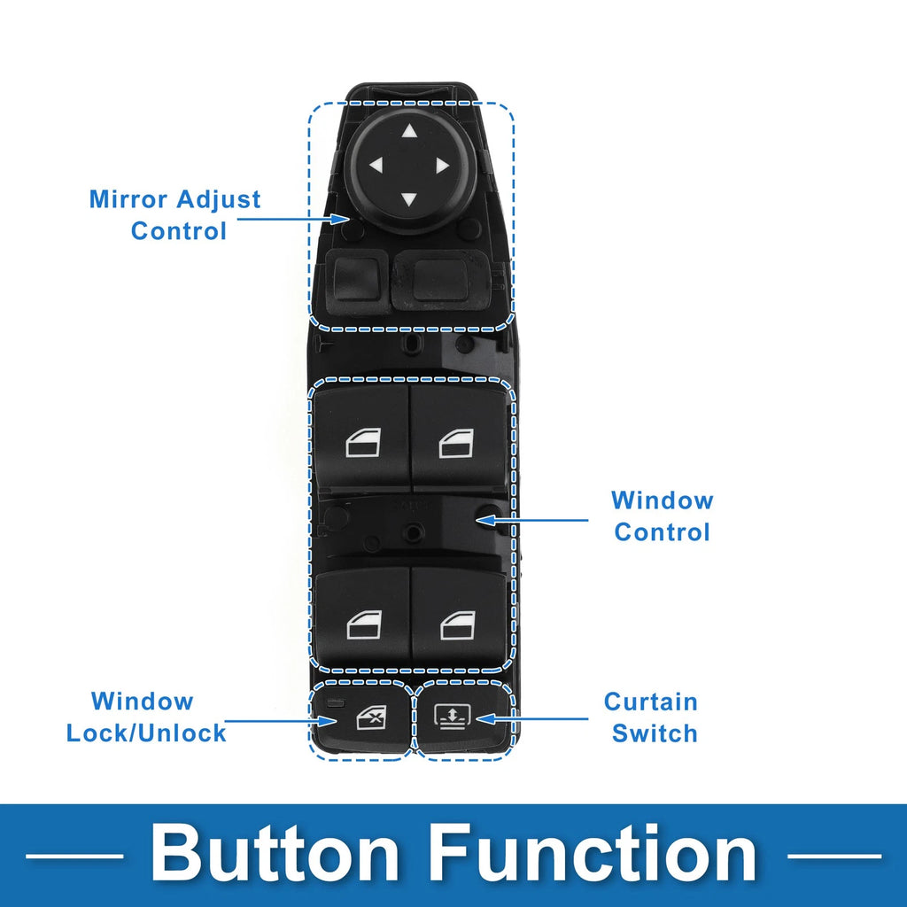 Power Window Switch for BMW 740i 750i 750Li 760Li (2011–2015) No. 61319241915