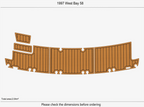 EVA Pads for West Bay 58 Swim Platform (1997) - Faux Teak Deck Flooring Mat