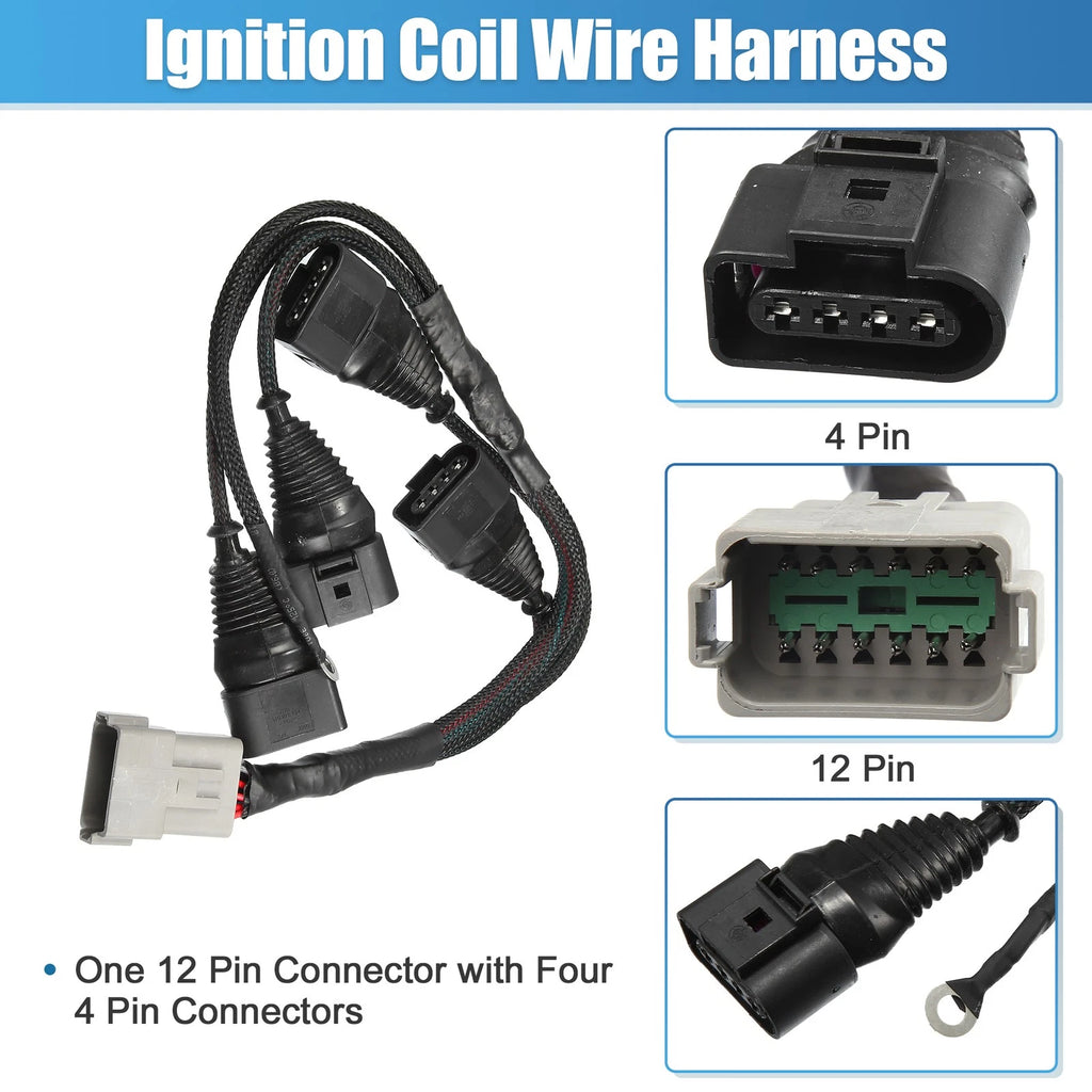 Ignition Coil Wiring Harness 06B998018T for Audi A4 TT VW Golf GTI Jetta (2000–2006)