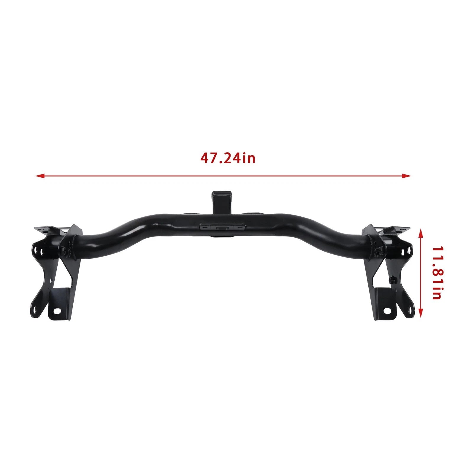 Rear Bumper for Ram 1500 (2019-2024) Black Trailer Hitch