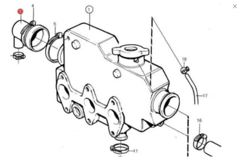 Heat Exchanger End Cap for Northern Lights 753 843N 844 (145536370)