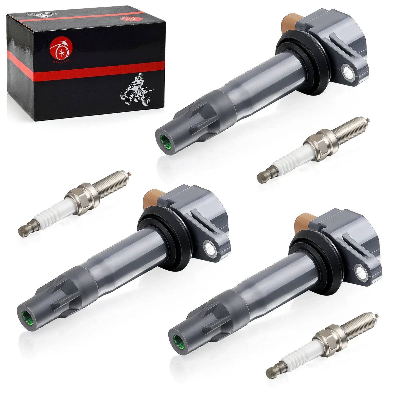 3 x Ignition Coil & Spark Plug for Can-Am Maverick X3 Max Turbo (2018–2022)