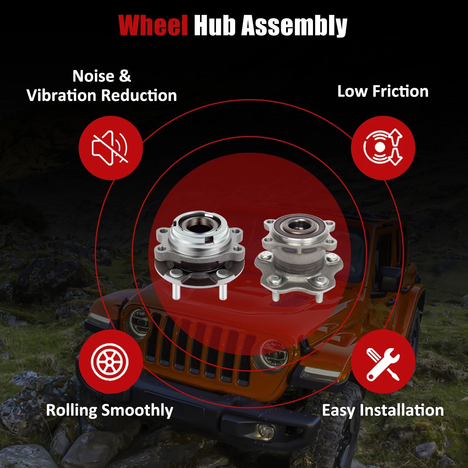 Set of 4 Wheel Hub Bearing Assemblies for Nissan Altima 2008–2012