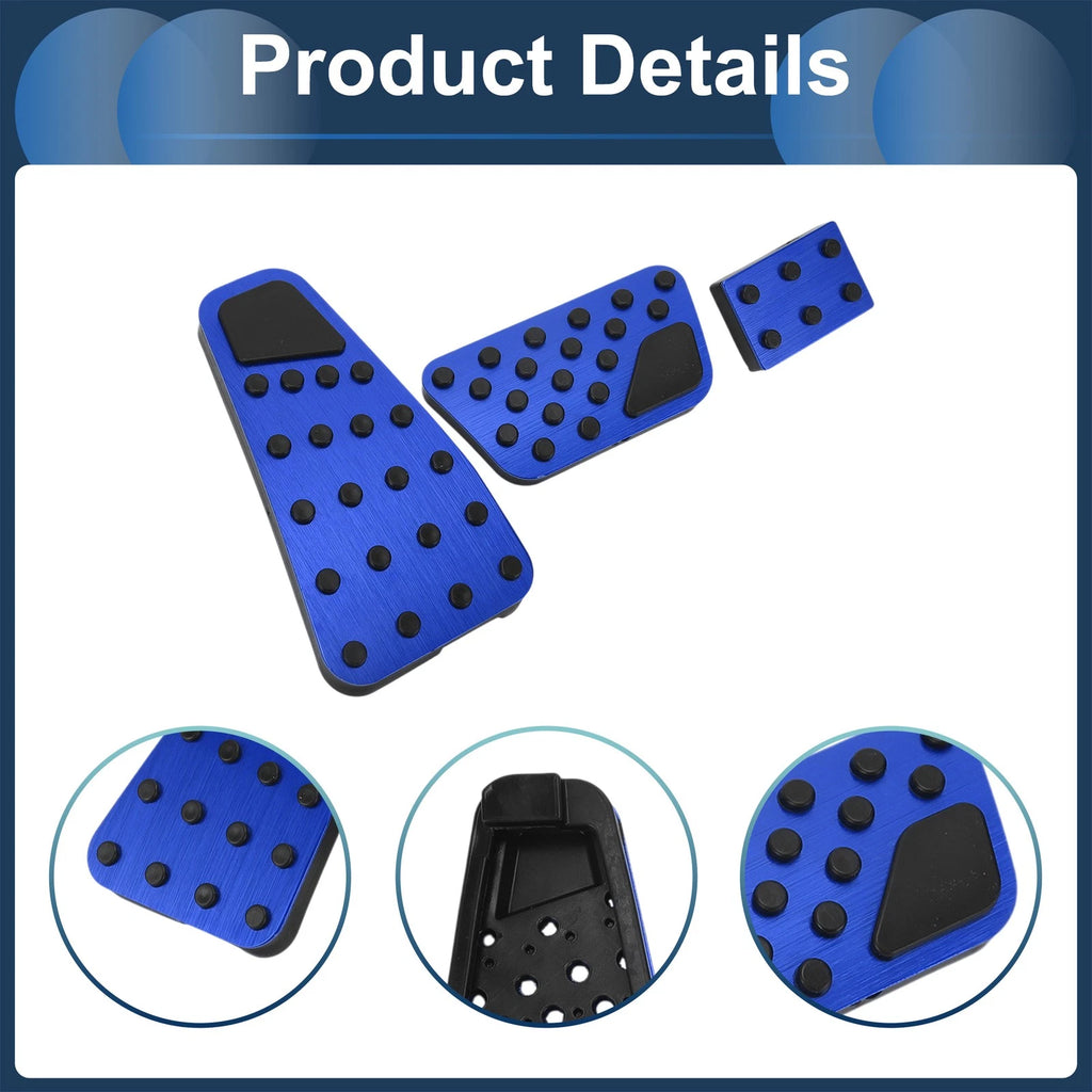 Set of 2 Automatic Foot Accelerator Pedal Covers for Dodge RAM 1500 (2010–2018) Blue