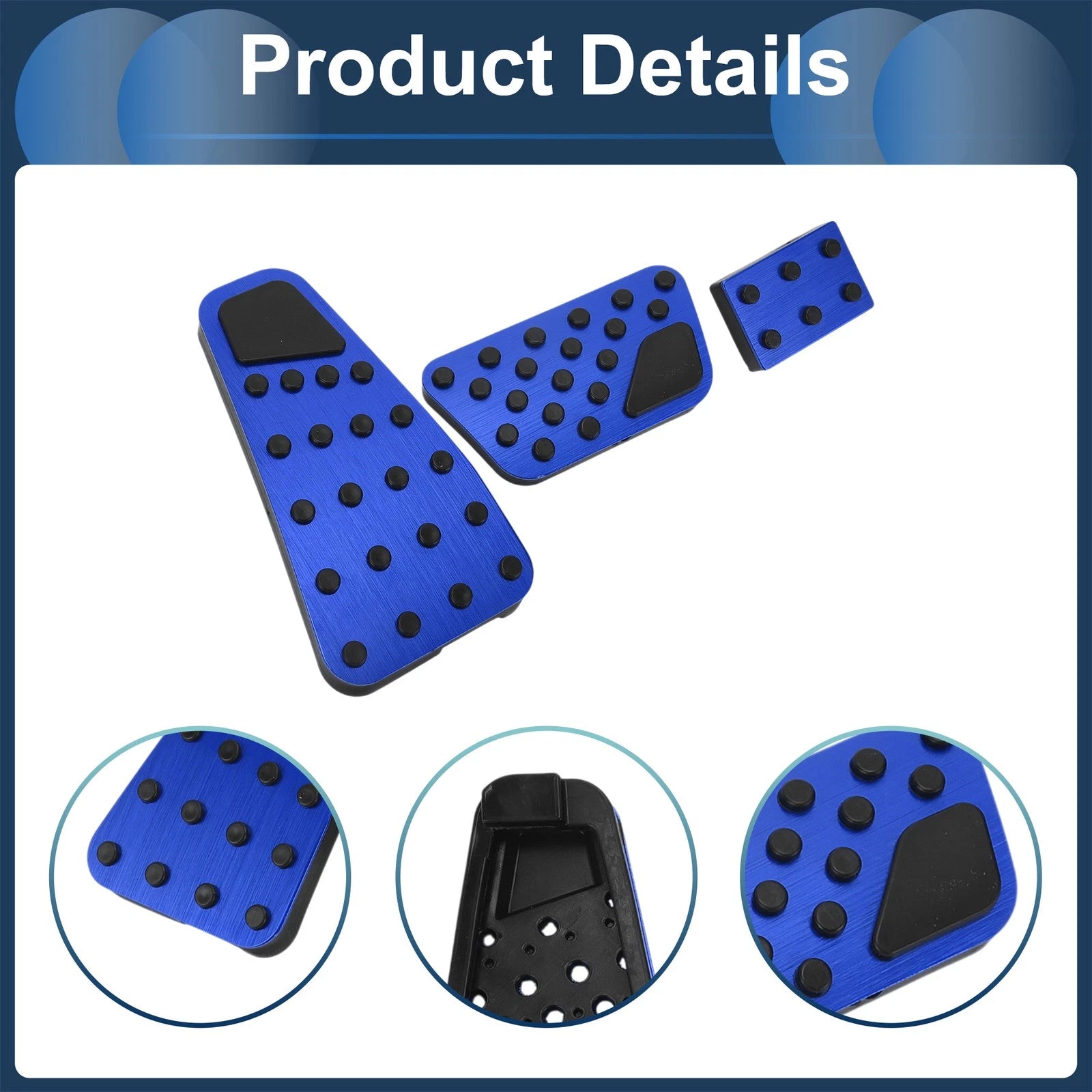 Set of 2 Automatic Foot Accelerator Pedal Covers for Dodge RAM 1500 (2010–2018) Blue