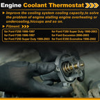 Engine Coolant Thermostat F6TZ8575EA for Ford F250 (1996–1997) with Seal