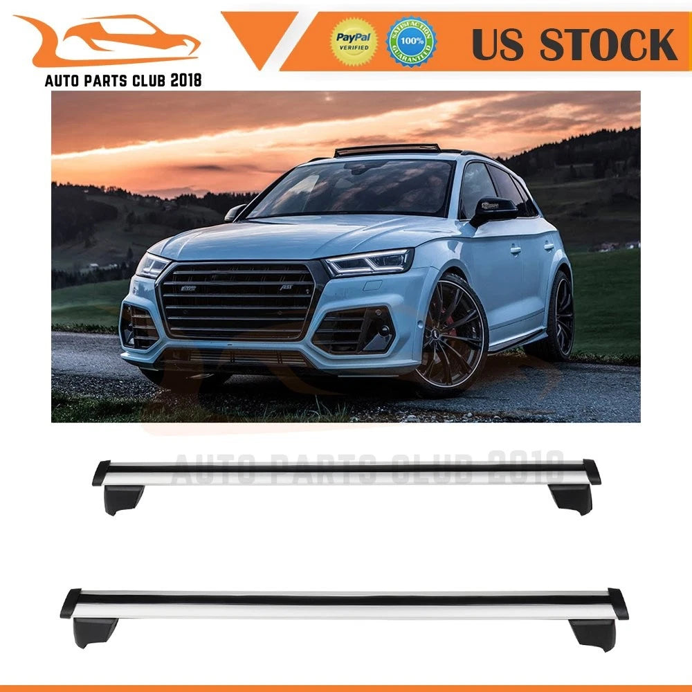 Set of 2 Rubber Roof Rack Cross Bars for Audi Q5 SQ5 (2012–2015)